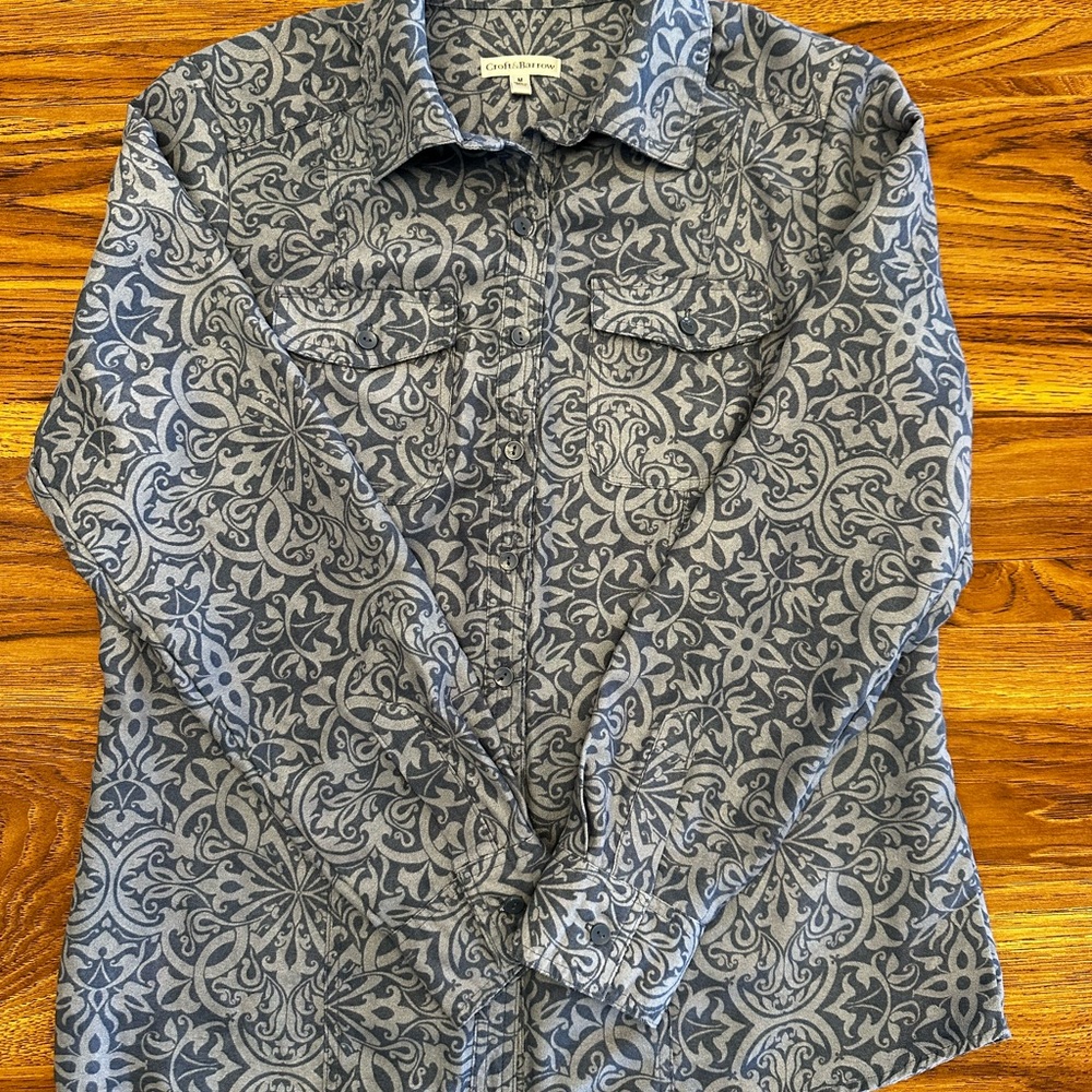 Croft & Barrow Blue Patterned Shirt